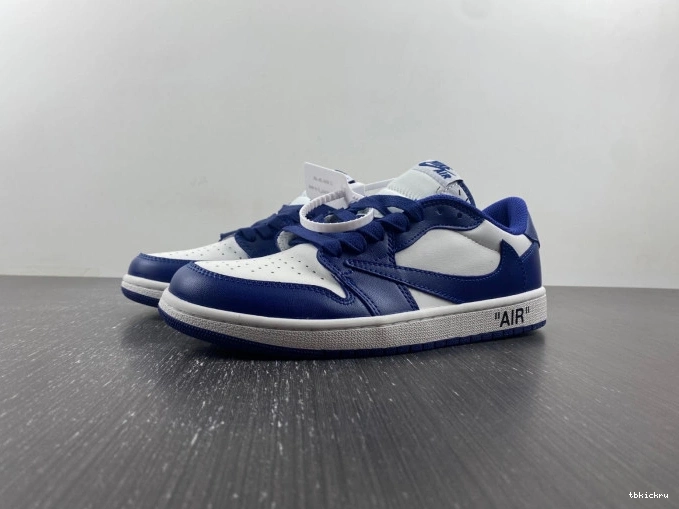 TBK SCOTT AIR TRAVIS JORDAN X OFF-WHITE 1 DM7890-101 X CUSTOM 0727